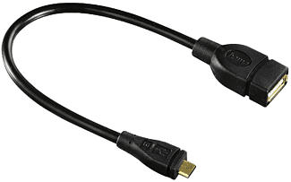 HAMA USB 2 Adapter Cable, 15 cm - Câble de données (Noir)