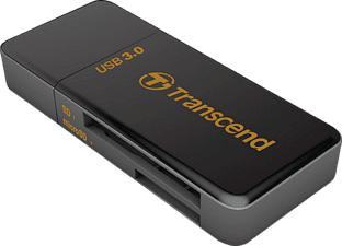TRANSCEND F5 MULTI CARDREADER USB3 BLACK - Cardreader Stick (Schwarz)
