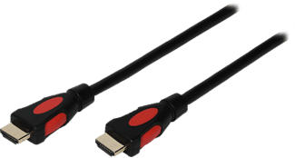 ISY IHD-4100 - Câble HDMI haute vitesse avec Ethernet (Noir/Rouge)