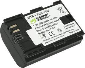 WASABI POWER BTR-LPE6-JWP-001 - Akku (Schwarz)