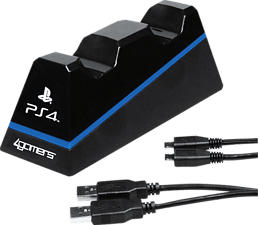 4GAMERS Twin Play 'n' Charge, noir - Station de recharge (Noir)