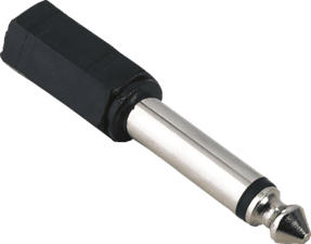HAMA Adaptateur audio, jack femelle 3,5 mm mono - jack mâle 6,3 mm mono - (Noir)