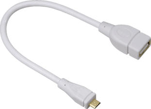 HAMA 54518 CABLE USB2 OTG A/MIC-B - Datenkabel (Weiss)