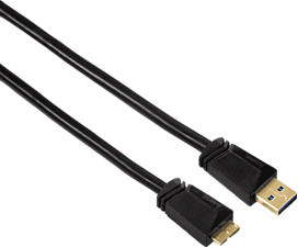 HAMA 125235 CABLE USB3 A/MIC-B 0.75M - USB-Kabel (Schwarz)