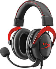 HYPERX Cloud II Headset - Casque-micro - Virtual 7.1-Surround-Sound - Rouge - Casque de jeu (Noir/Rouge)