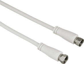 HAMA 122501 Câble satellite - Câble de raccordement SAT (Blanc)
