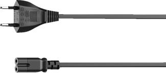 HAMA 118025 POWER CABLE EURO SONOS - Euro-Netzkabel (Schwarz)