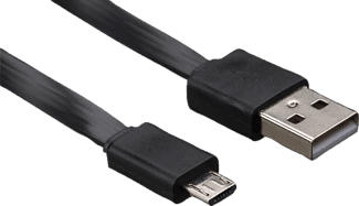 BIG BEN Câble de recharge USB, PS4 - Câble de chargement (Noir)