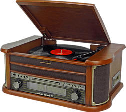 SOUNDMASTER NR540 - Plattenspieler (Holzfurnier)