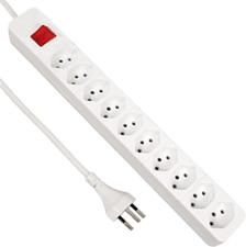 SCHOENENBERGER 130.10WS POWER STRIP 10XT13 WHITE - Steckdosenleiste (Weiss)