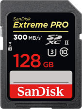 SANDISK ExtremePro 300MB/s U3 - SDXC-Speicherkarte (128 GB, 300 MB/s, Schwarz)