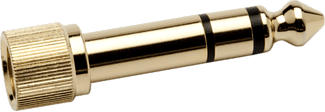 KRK SYSTEMS Audio-Adapter 3,5-mm-Klinken-Kupplung - 6,3-mm-Klinken-Stecker - 6,3-mm-Klinken-Stecker (Gold)
