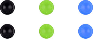 ISY PS4 IC-501 CONTROLLER CAPS - Thumbstick-Aufsätze (Blau/Grün/Schwarz)