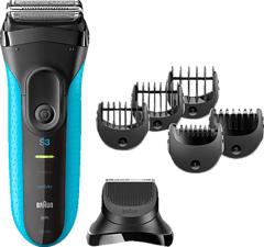 BRAUN Series 3 Shave&Style 3010BT - Rasoir (Noir/Bleu)