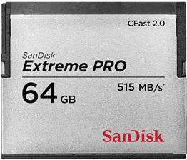 SANDISK CFast ExtremePro 525MB/s - Compact Flash-Speicherkarte (64 GB, 525, Grau)