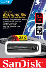 SANDISK Extreme® Go - USB-Stick (64 GB, Schwarz)