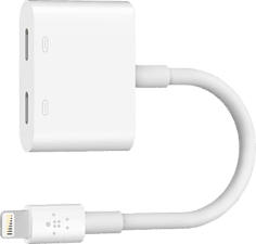 BELKIN RockStar - Lightning-Audio und Adaptateur de charge (Blanc)