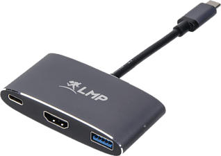 LMP 15948 - Adapter USB-C zu HDMI/USB 3.0/USB-C (Grau/Schwarz)