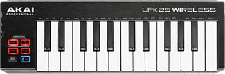 AKAI LPK25 Wireless - 25-Tasten Keyboard (Schwarz, rot)