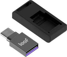 LEEF Bridge - USB-Stick (128 GB, Grau/Schwarz)