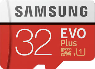 SAMSUNG EVO+ 95MB/S CL10 U1+AD - Micro-SDHC-Schede di memoria (32 GB, 95, Bianco/Rosso)