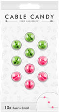 CABLE CANDY Small Beans - Fissaggio dei cavi (Verde/Rosa)