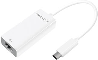 MACALLY UCGB - Adaptateur USB C vers Gigabit Ethernet (Blanc)
