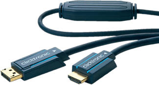 CLICKTRONIC 70726 CABLE DPP/HDMI 20.0M - DisplayPort/HDMI-Kabel (Blau)