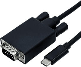 ROLINE 1432218 - Câble USB/VGA (Noir)