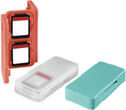 HAMA Game-Case - Nintendo Switch Spielehülle (Blau, rot, transparent)