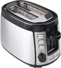 HELLS KITCHEN TXT-2231 - Doppio alloggiamento tostapane (Acciaio inossidabile/Nero)