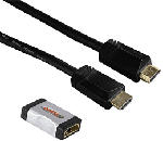 MediaMarkt HAMA 122206 EXT. KIT CABLE HDMI+AD 0.75M BLK - HDMI-Kabel + Adapter (Schwarz)