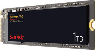 SANDISK Extreme PRO M.2 NVMe 3D - Festplatte (SSD, 1 TB, Grau/Schwarz)