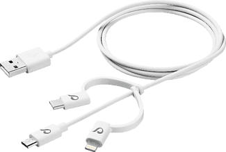 CELLULAR LINE CELLULARLINE USB Cable Triple 3in1 - Datenkabel (Weiss)