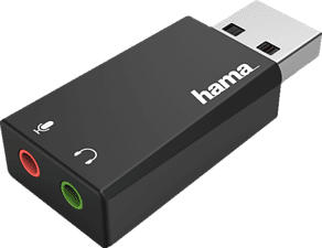 HAMA 2.0 Stereo - USB-Soundkarte (Schwarz)