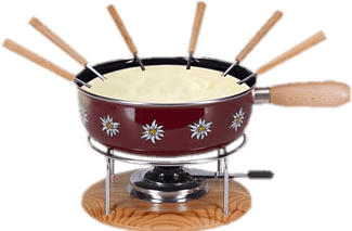 NOUVEL Käsefondue Set - Käsefondue Set (Braun)