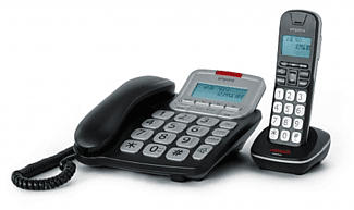 EMPORIA GD61 ABB - Schnurgebundenes Telefon mit digitalem schnurlosen Mobilteil (Schwarz)