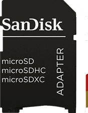 SANDISK Extreme® 160MB/S A2+AD - Micro-SDXC-Speicherkarte (256 GB, 160 MB/s, Rot/Gold)