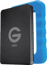 G-TECHNOLOGY 0G06021 G-DRIVE EV RAW 4TB BLACK - Disque dur (HDD, 4 TB, Noir/Bleu)
