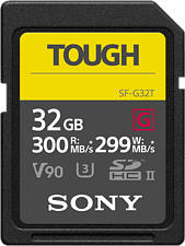 SONY SF32TG TOUGH 300MB/S UHS-II - SDXC-Cartes mémoire (32 GB, 300 MB/s, Noir)