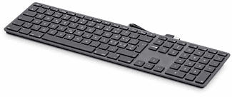 LMP Clavier USB KB-1243 - Clavier (Noir / Argent)