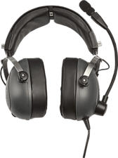 THRUSTMASTER T.Flight U.S. Air Force Edition - Cuffie da gaming (Nero/Argento)