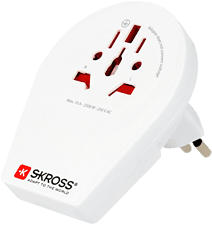 SKROSS World to CH + Italy + Brazil - Reiseadapter (Weiss)