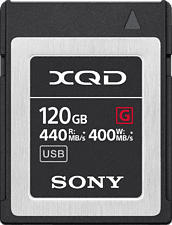 SONY QDG120F - XQD-Carte mémoire (120 GB, 400 MB/s, Noir)