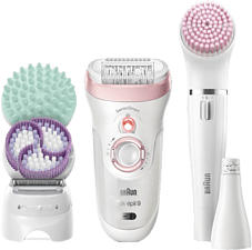 BRAUN SILK-EPIL 9-985 SENSOSMART BS - Set Epilatore (Bianco/Rosa)