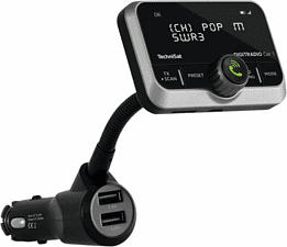 TECHNISAT DIGITRADIO Car 1 - DAB+ Adapter mit Bluetooth (Schwarz/Silber)