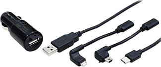 AIV USB Charge Cable 12V - Ladekabel Set (Schwarz)