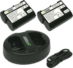 WASABI POWER KIT‐BB‐ENEL15‐01 - Batteria ricaricabile (Nero)
