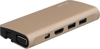 LMP 19009 - Adattatori da viaggio Multiport USB-C (Nero/Oro)