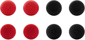 SPEEDLINK Stix Pro Controller Cap Set - Analog-Stick-Aufsätze (Rot/Schwarz)